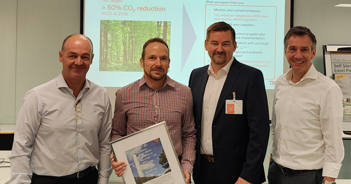 Scanfil receives carbon footprint award by TK Elevator